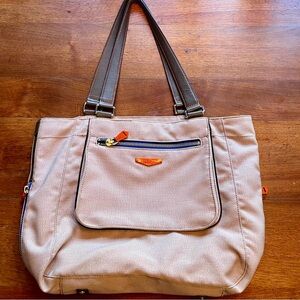 Kipling Tote Bag with Orange Accents